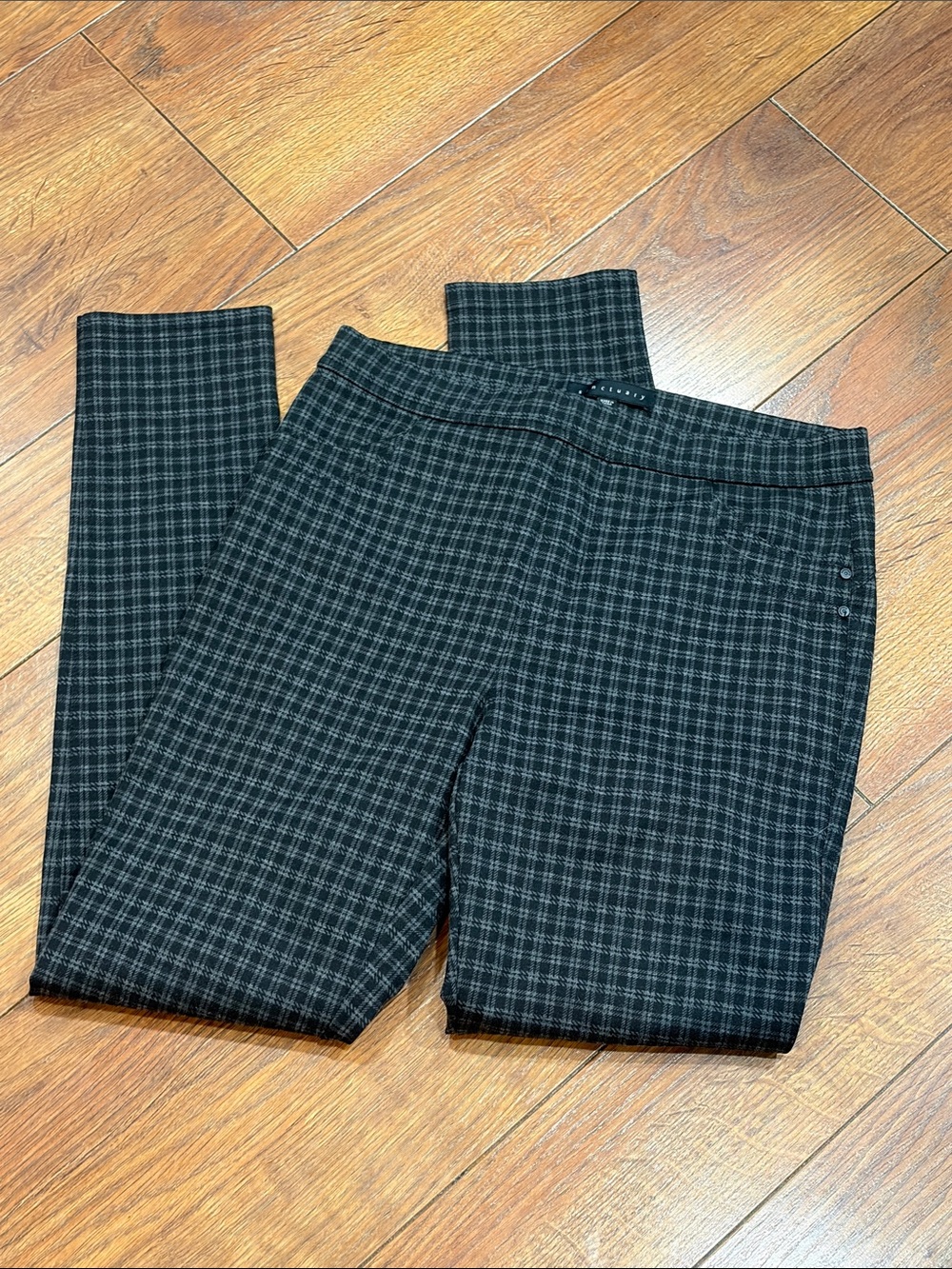 Sanctuary runway leggings Black and Gray Plaid Pull-On Pants check